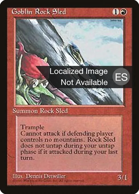 Goblin Rock Sled · Fourth Edition Foreign Black Border 199/378