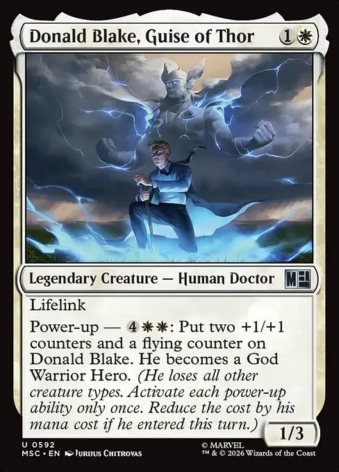 Donald Blake, Guise of Thor · Marvel Super Heroes Commander 592/9