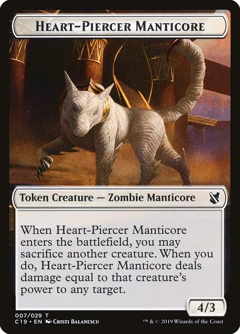 Heart-Piercer Manticore · Commander 2019 Tokens 7/29