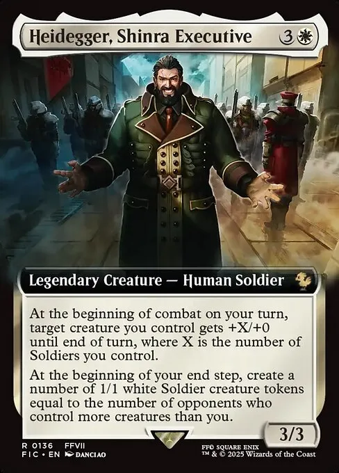 Heidegger, Shinra Executive · Final Fantasy Commander 136/486