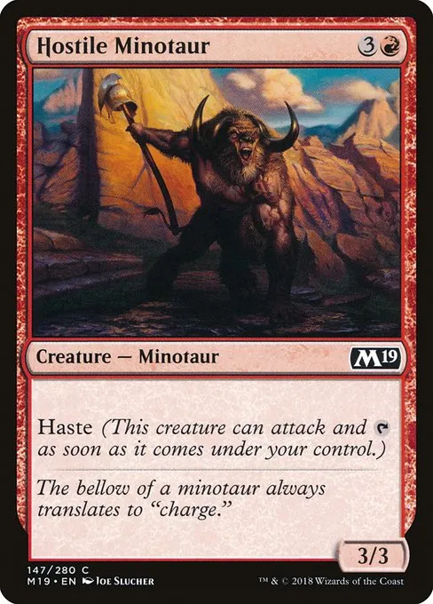 Hostile Minotaur · Core Set 2019 147/314
