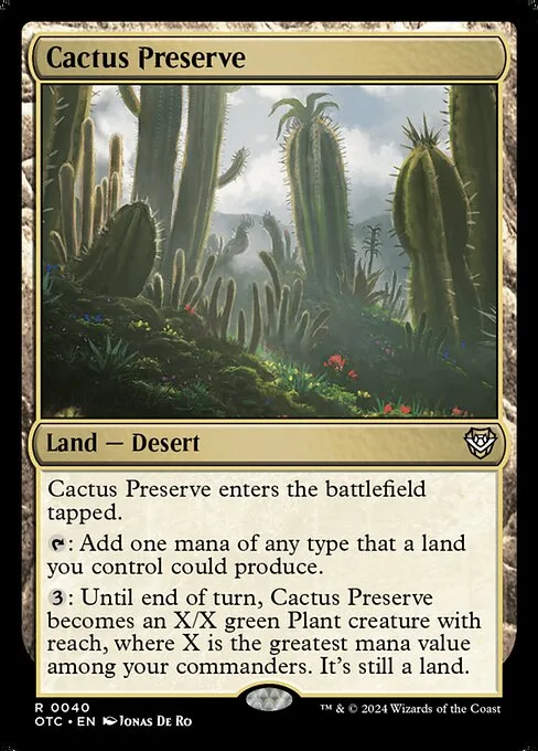 Cactus Preserve · Outlaws of Thunder Junction Commander 40/342