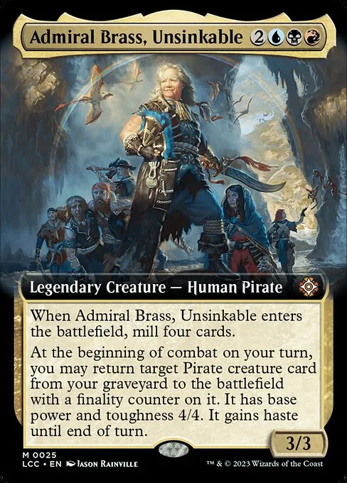 Admiral Brass, Unsinkable · The Lost Caverns of Ixalan Commander 25/370