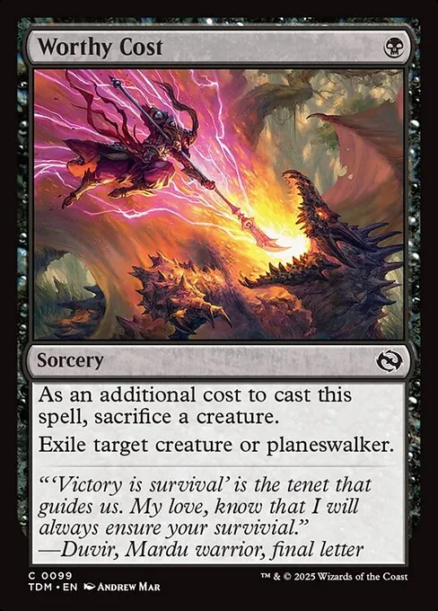 Worthy Cost · Tarkir: Dragonstorm 99/427