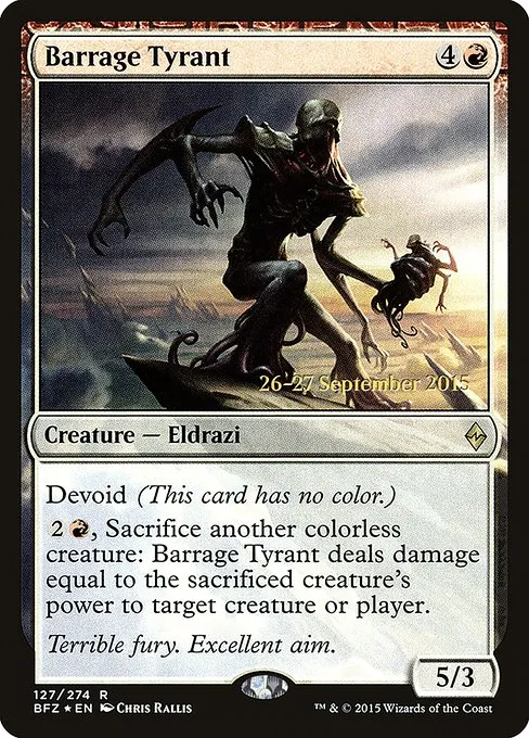 Barrage Tyrant · Battle for Zendikar Promos 127s/90