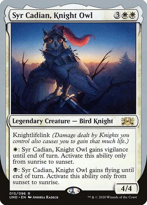 Syr Cadian, Knight Owl · Unsanctioned 15/96