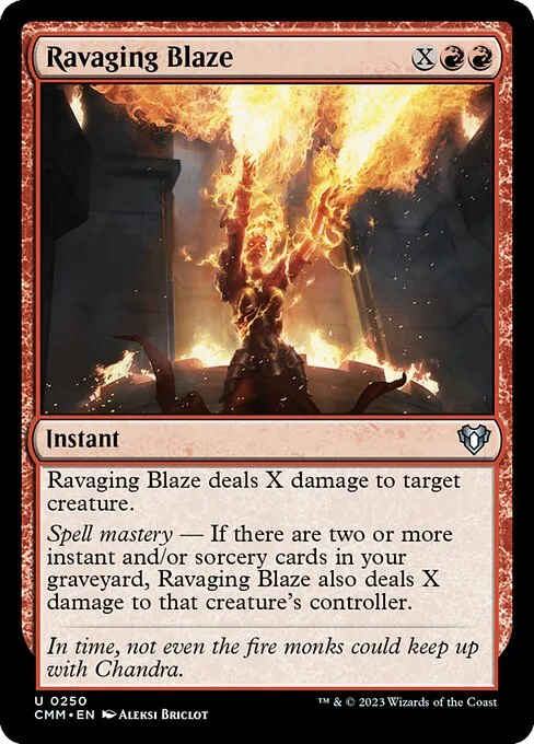 Ravaging Blaze · Commander Masters 250/1067