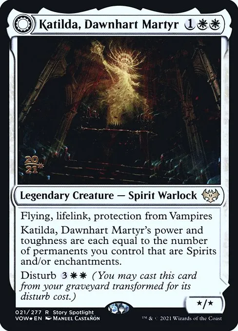 Katilda, Dawnhart Martyr // Katilda's Rising Dawn · Innistrad: Crimson Vow Promos 21s/121