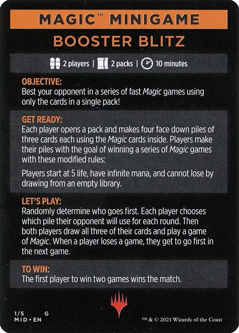 Booster Blitz · Innistrad: Midnight Hunt Minigames 1/3