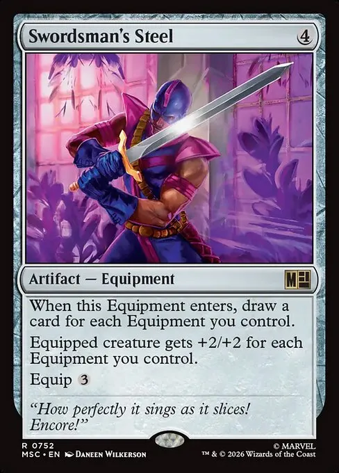 Swordsman's Steel · Marvel Super Heroes Commander 752/9