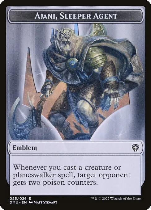 Ajani, Sleeper Agent Emblem · Dominaria United Tokens 25/26