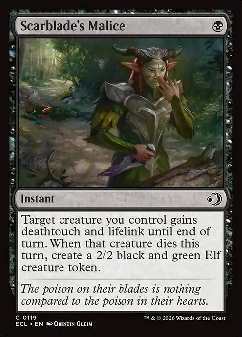 Scarblade's Malice · Lorwyn Eclipsed 119/408