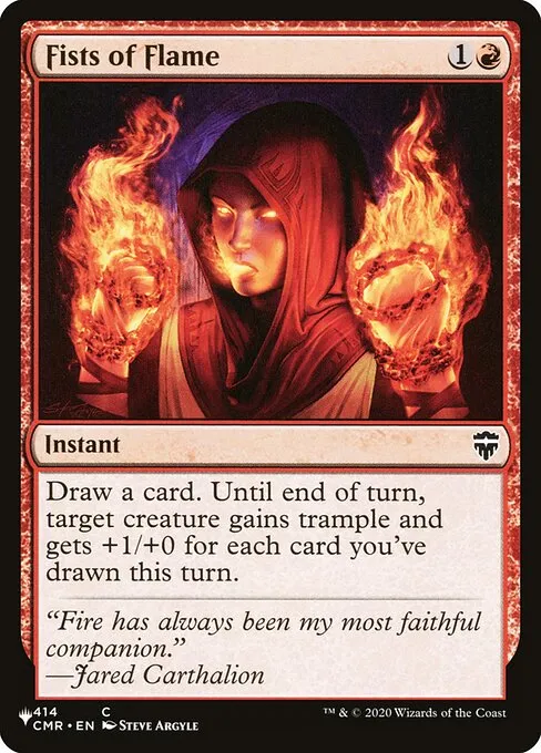 Fists of Flame · The List CMR-414/5050