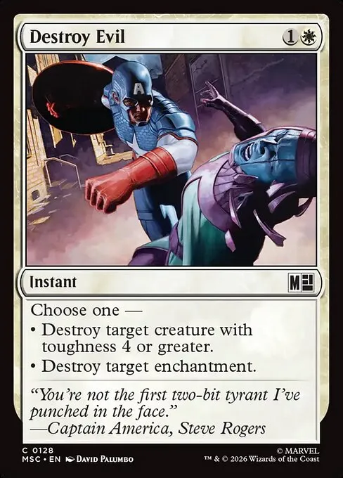 Destroy Evil · Marvel Super Heroes Commander 128/9