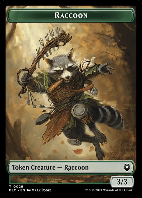 Raccoon · Bloomburrow Commander Tokens 29/41