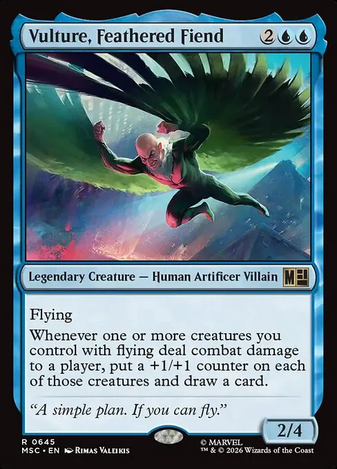 Vulture, Feathered Fiend · Marvel Super Heroes Commander 645/9