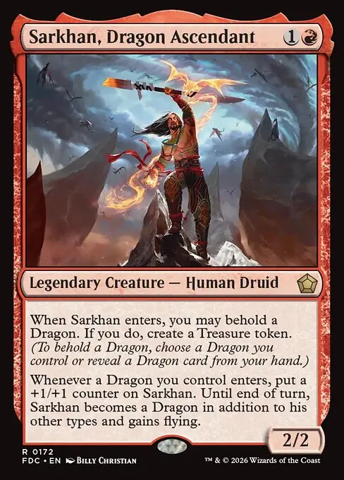 Sarkhan, Dragon Ascendant · Foundations Commander 172/3
