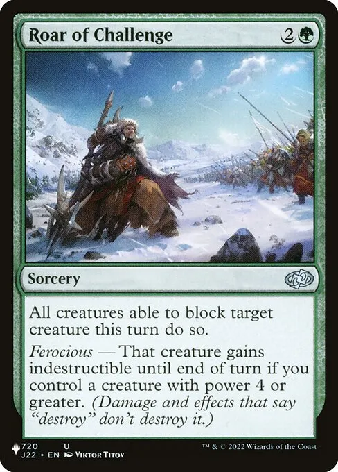 Roar of Challenge · The List J22-720/5050