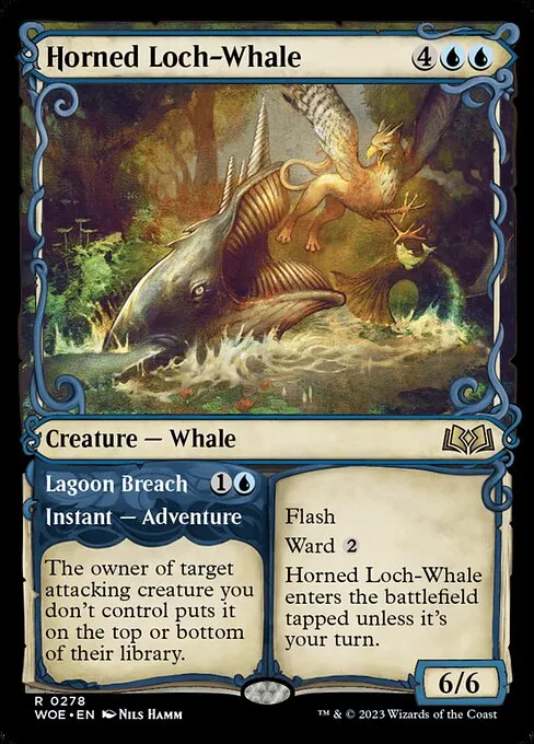 Horned Loch-Whale // Lagoon Breach · Wilds of Eldraine 278/381
