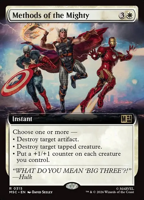 Methods of the Mighty · Marvel Super Heroes Commander 315/9