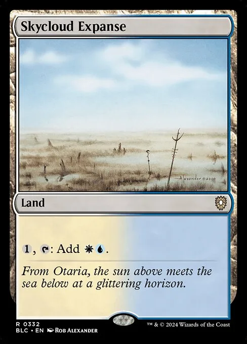 Skycloud Expanse · Bloomburrow Commander 332/356