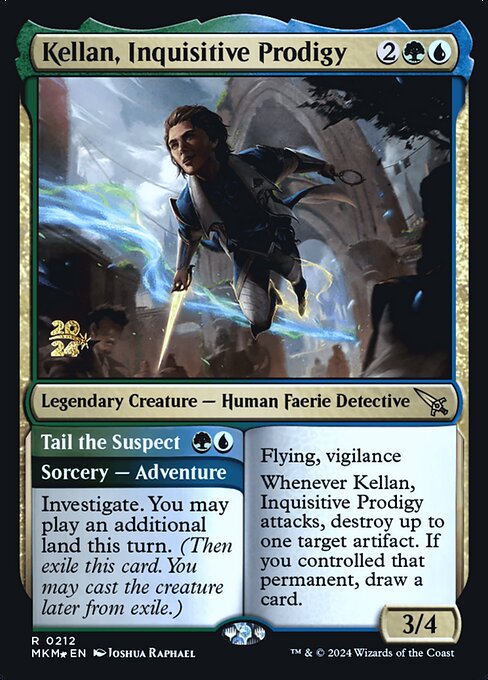 Kellan, Inquisitive Prodigy // Tail the Suspect · Murders at Karlov Manor Promos 212s/180