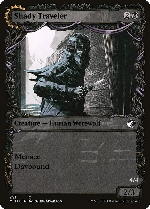 Shady Traveler // Stalking Predator · Innistrad: Midnight Hunt 291/399