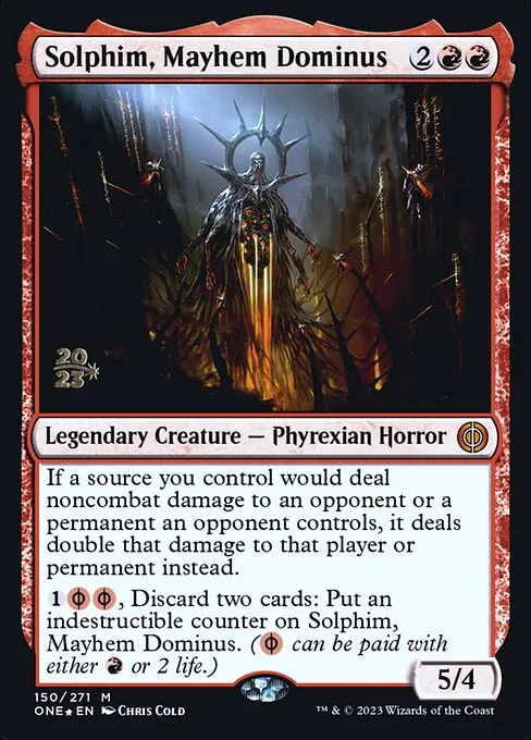 Solphim, Mayhem Dominus · Phyrexia: All Will Be One Promos 150s/160