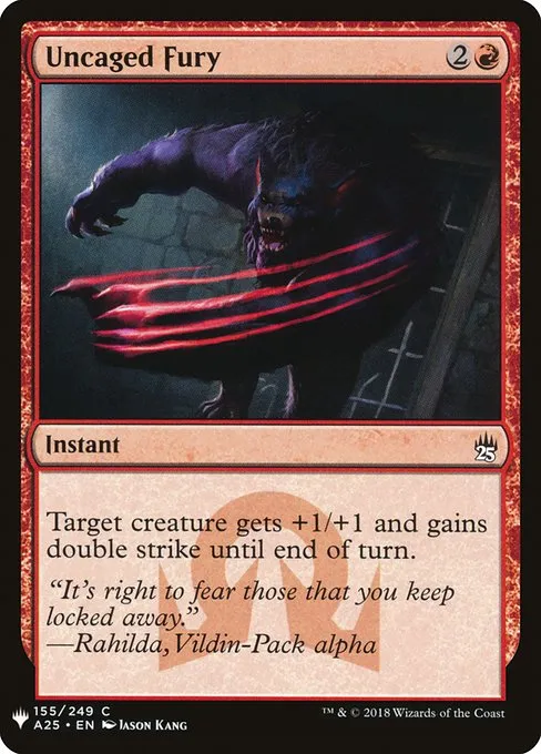 Uncaged Fury · The List A25-155/5050