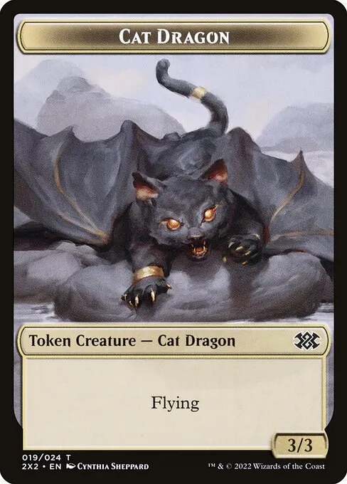 Cat Dragon · Double Masters 2022 Tokens 19/24