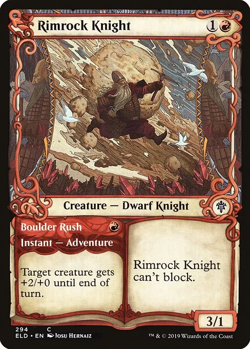 Rimrock Knight // Boulder Rush · Throne of Eldraine 294/398