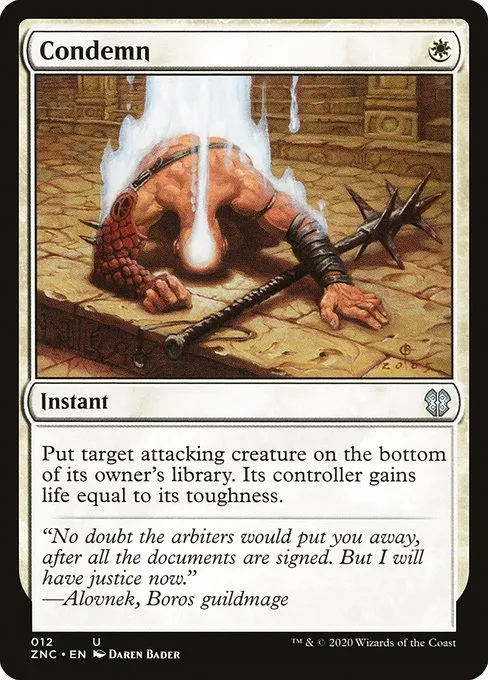 Condemn · Zendikar Rising Commander 12/142