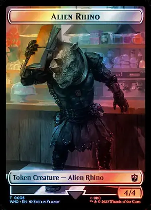 Alien Rhino · Doctor Who Tokens 35/64