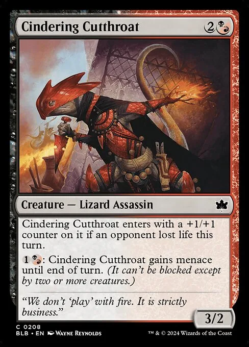 Cindering Cutthroat · Bloomburrow 208/398