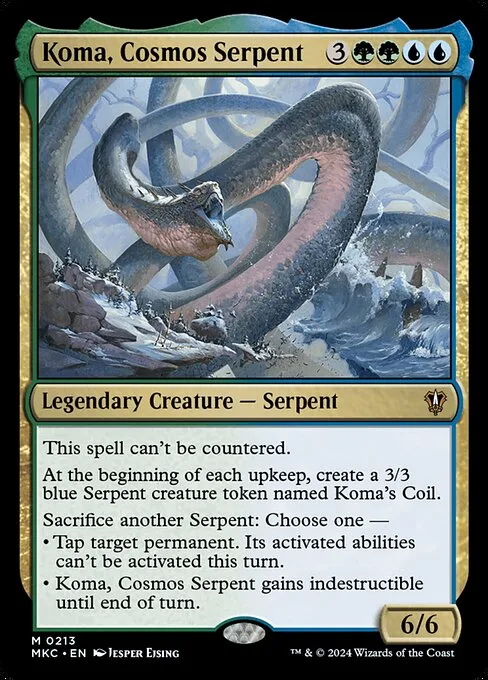 Koma, Cosmos Serpent · Murders at Karlov Manor Commander 213/358