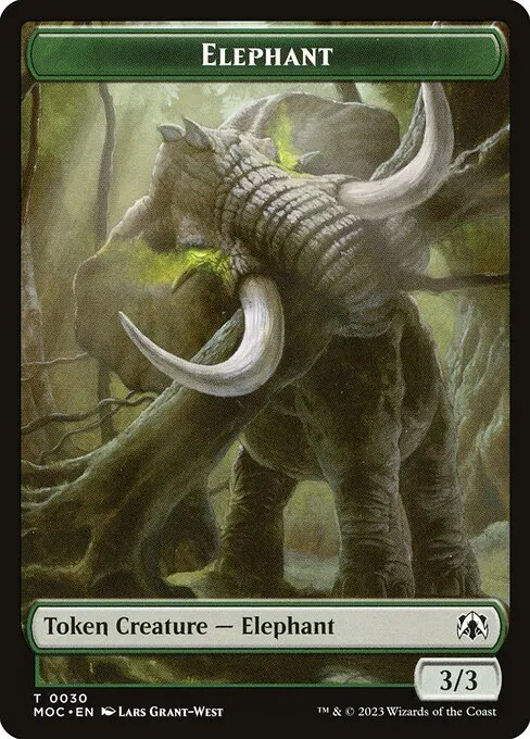 Elephant · March of the Machine Commander Tokens 30/46