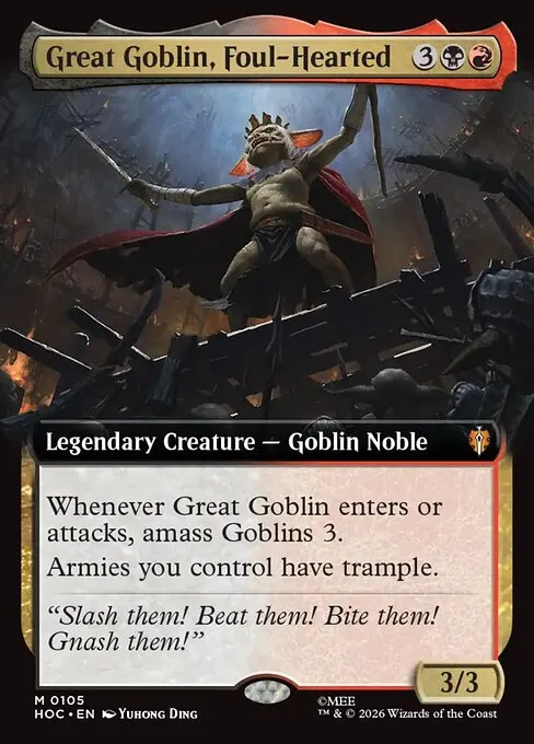 Great Goblin, Foul-Hearted · The Hobbit Commander 105/7