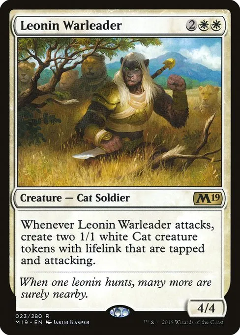 Leonin Warleader · Core Set 2019 23/314