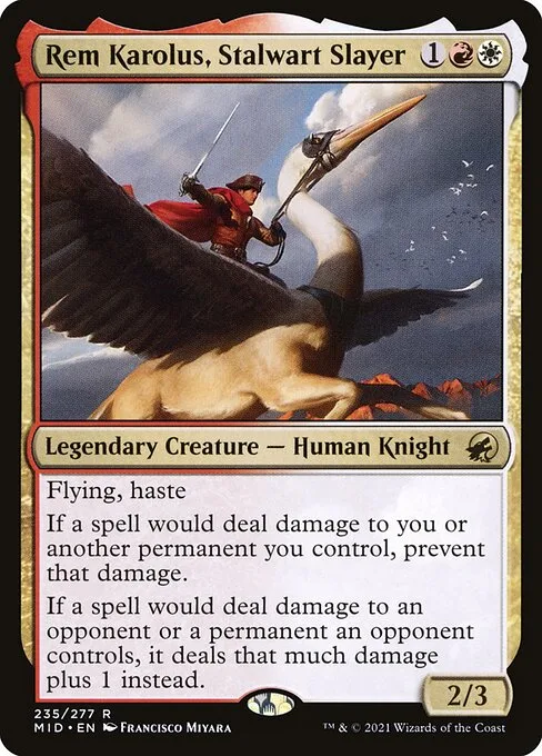Rem Karolus, Stalwart Slayer · Innistrad: Midnight Hunt 235/399