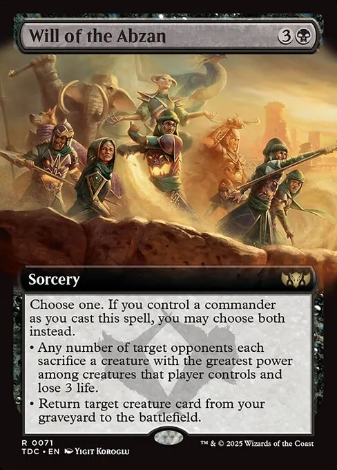 Will of the Abzan · Tarkir: Dragonstorm Commander 71/413
