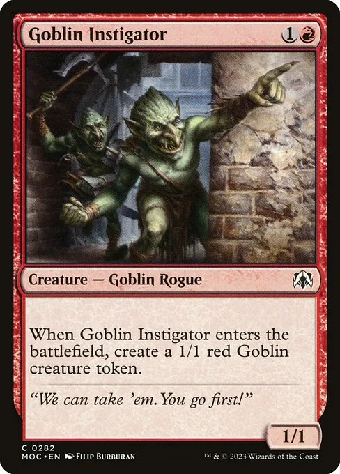 Goblin Instigator · March of the Machine Commander 282/450