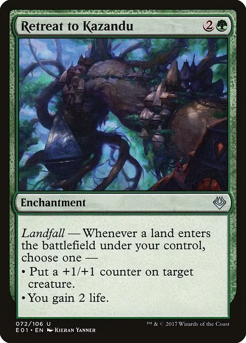 Retreat to Kazandu · Archenemy: Nicol Bolas 72/106