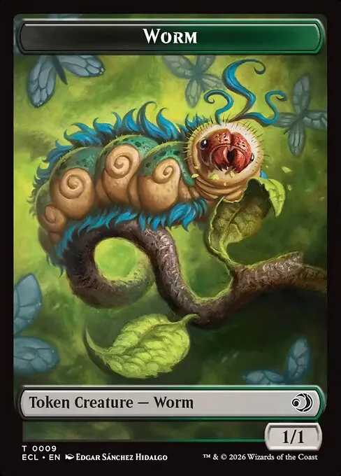 Worm · Lorwyn Eclipsed Tokens 9/13