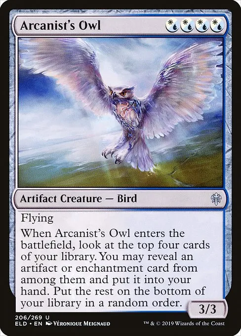 Arcanist's Owl · Throne of Eldraine 206/398