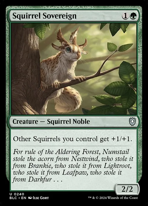 Squirrel Sovereign · Bloomburrow Commander 240/356