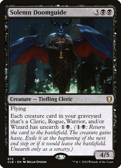 Solemn Doomguide · Commander Legends: Battle for Baldur's Gate 672/936