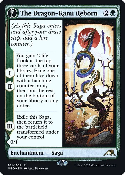 The Dragon-Kami Reborn // Dragon-Kami's Egg · Kamigawa: Neon Dynasty Promos 181s/148