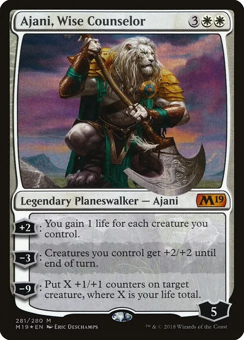Ajani, Wise Counselor · Core Set 2019 281/314