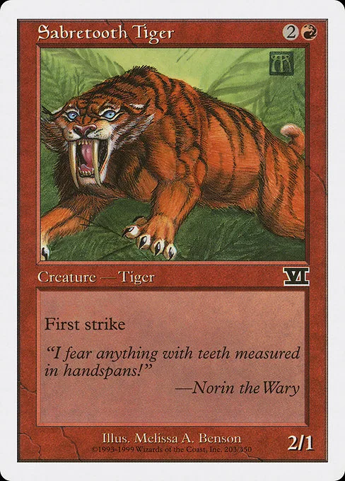 Sabretooth Tiger · Classic Sixth Edition 203/351