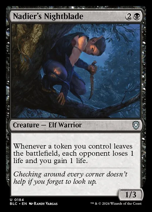 Nadier's Nightblade · Bloomburrow Commander 184/356